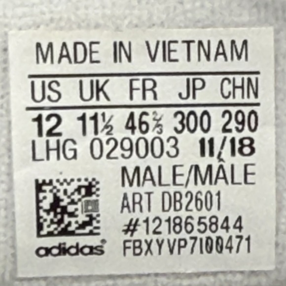 adidas Men‎ Yung-96 Size 12 White Purple Retro Sneaker Chunky Dad Shoes DB2601 - Picture 8 of 8